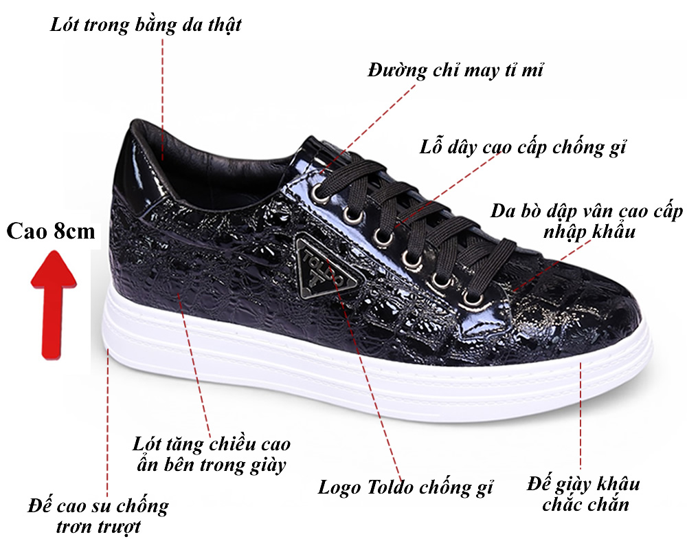 Giày cao 8cm thể thao sang trọng 7
